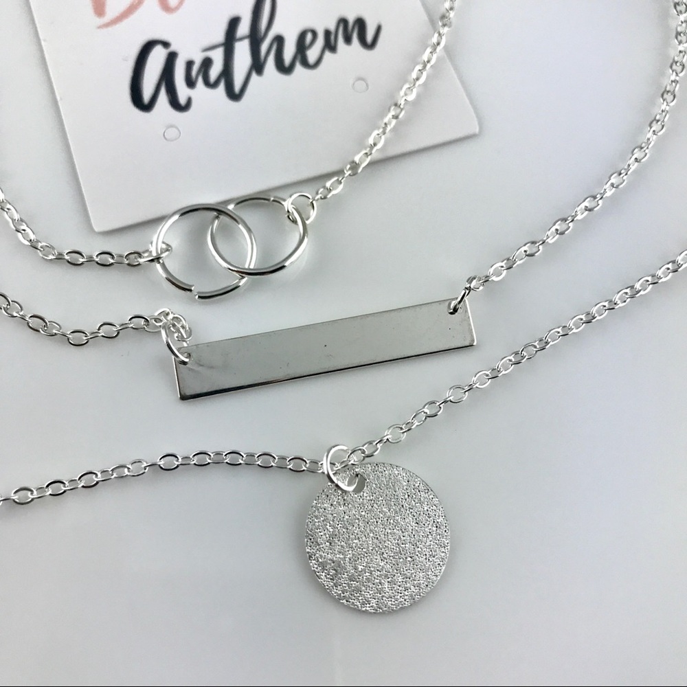 3 for $25⚡️double circle bar coin necklace - Picture 6 of 8